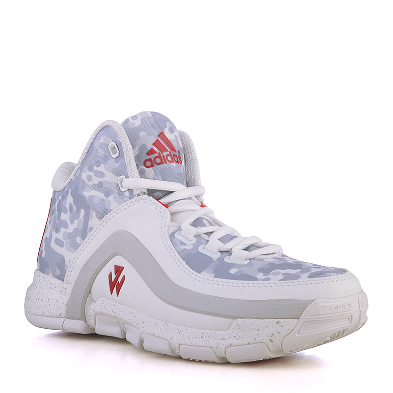 детские белые баскетбольные кроссовки  adidas J Wall 2 J D69778 - цена, описание, фото 1